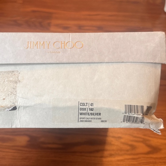 Jimmy Choo | White and Silver Star High tops - Picture 13 of 13